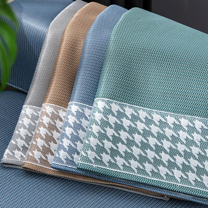 Kylande Houndstooth Is Silke Andningsbar Sofföverdrag