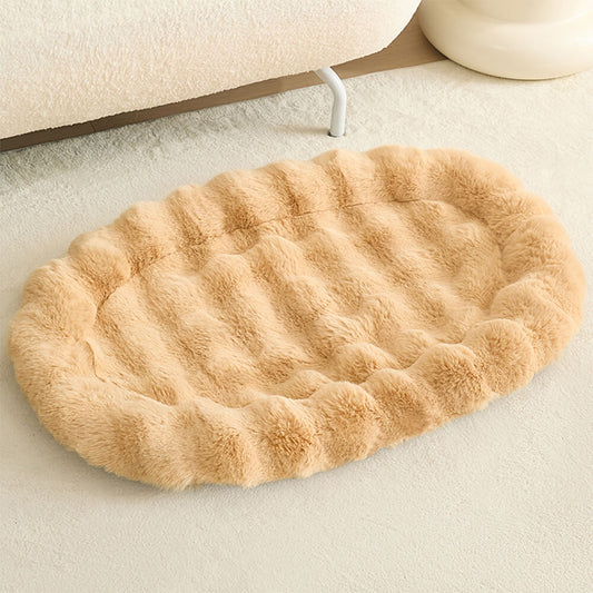 Ultra Soft Faux Rabbit Fur Pet Mat Lyxigt Komfort Stöd