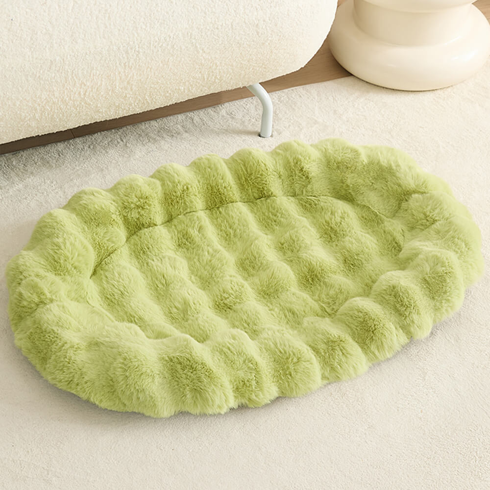 Ultra Soft Faux Rabbit Fur Pet Mat Lyxigt Komfort Stöd