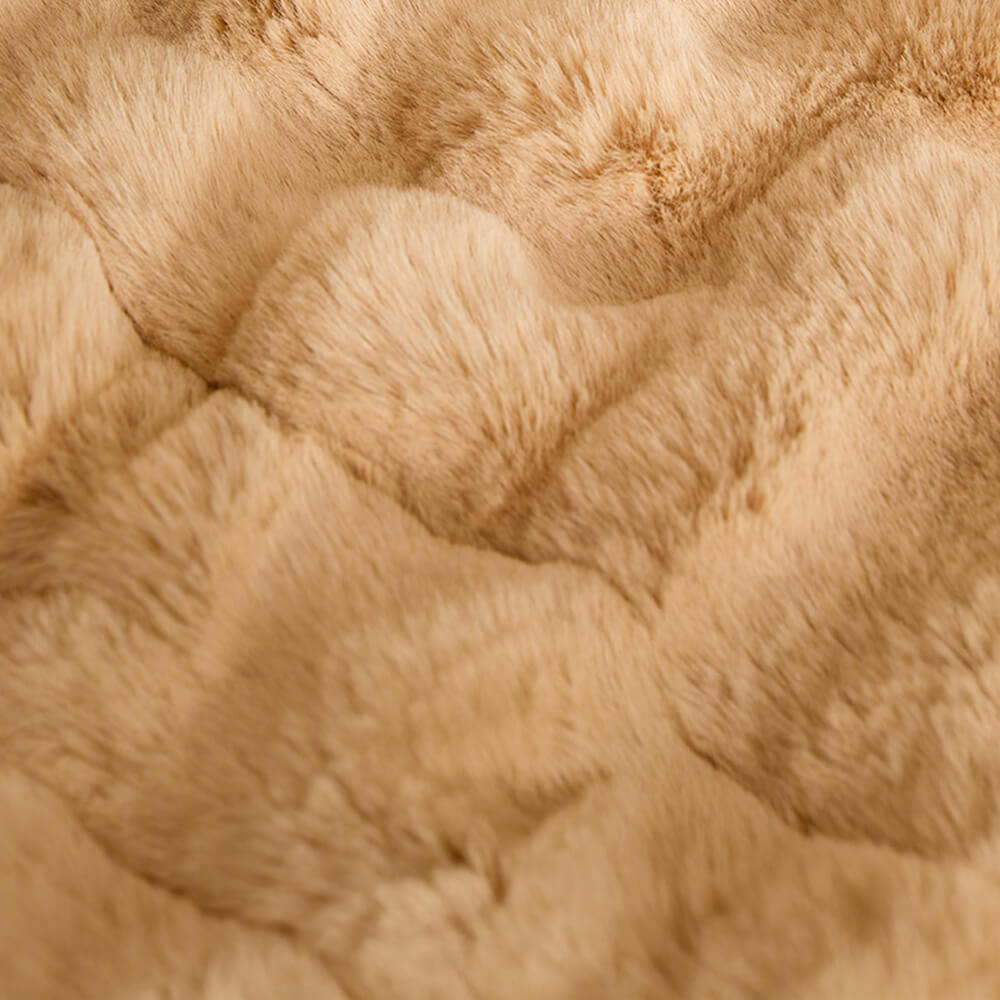 Ultra Soft Faux Rabbit Fur Pet Mat Lyxigt Komfort Stöd