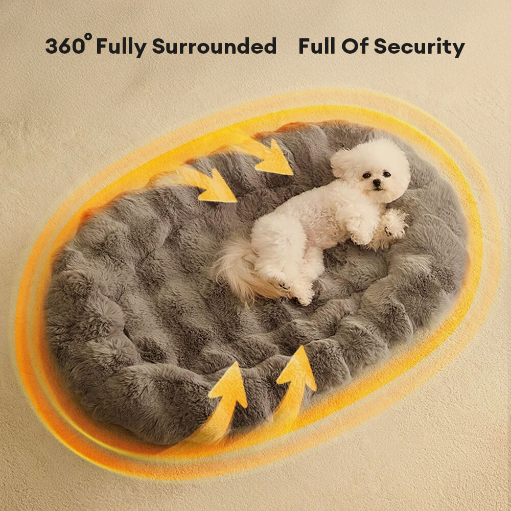 Ultra Soft Faux Rabbit Fur Pet Mat Lyxigt Komfort Stöd
