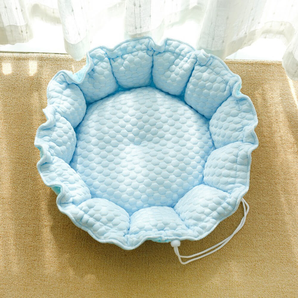 Rynkad Is Silke Kylning Husdjur Säng Fällbar Stilig Komfort