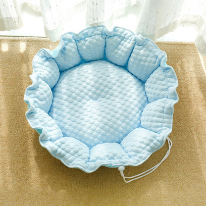 Rynkad Is Silke Kylning Husdjur Säng Fällbar Stilig Komfort