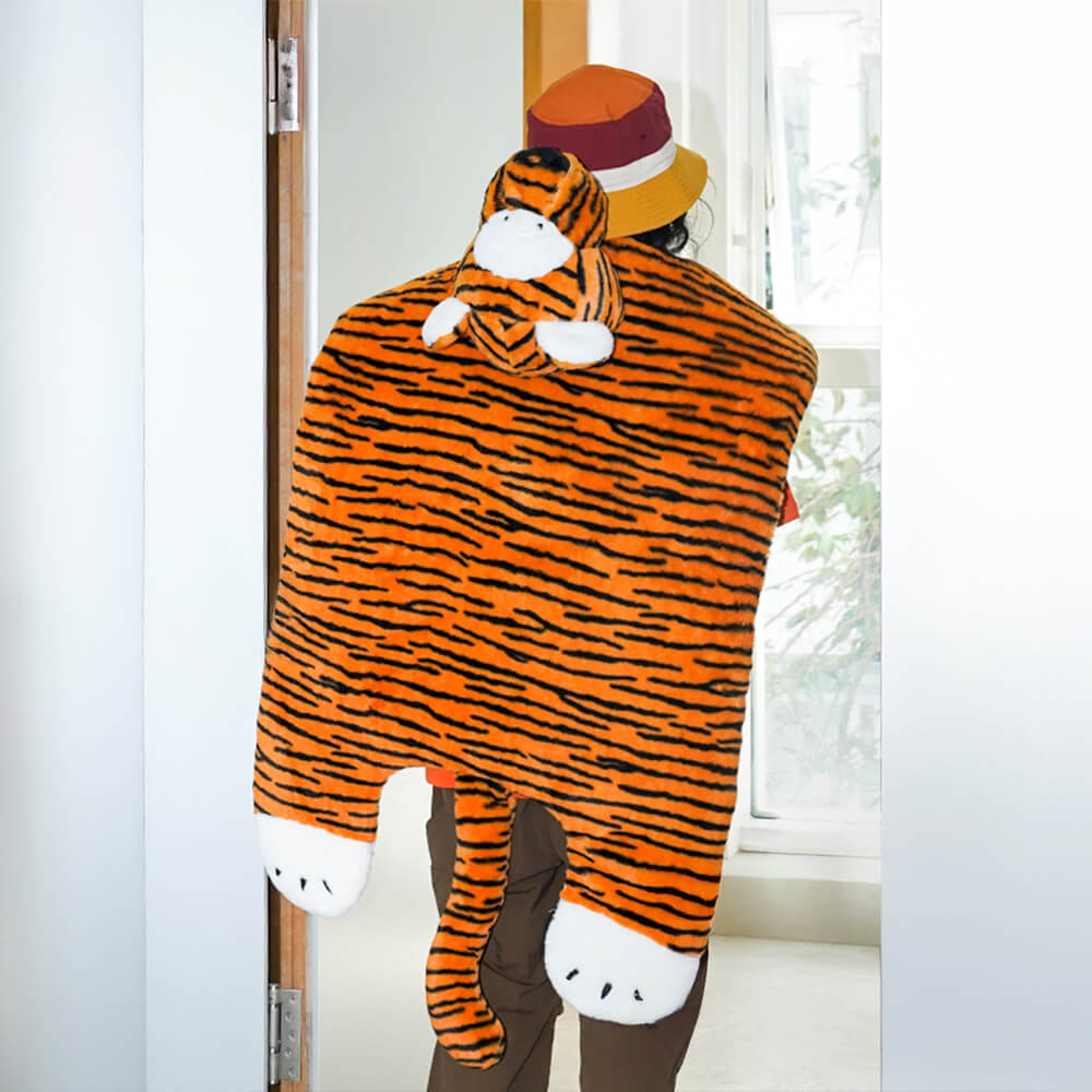 Tigershaped Plushmat Mysig Stilfull för Djur och Människor