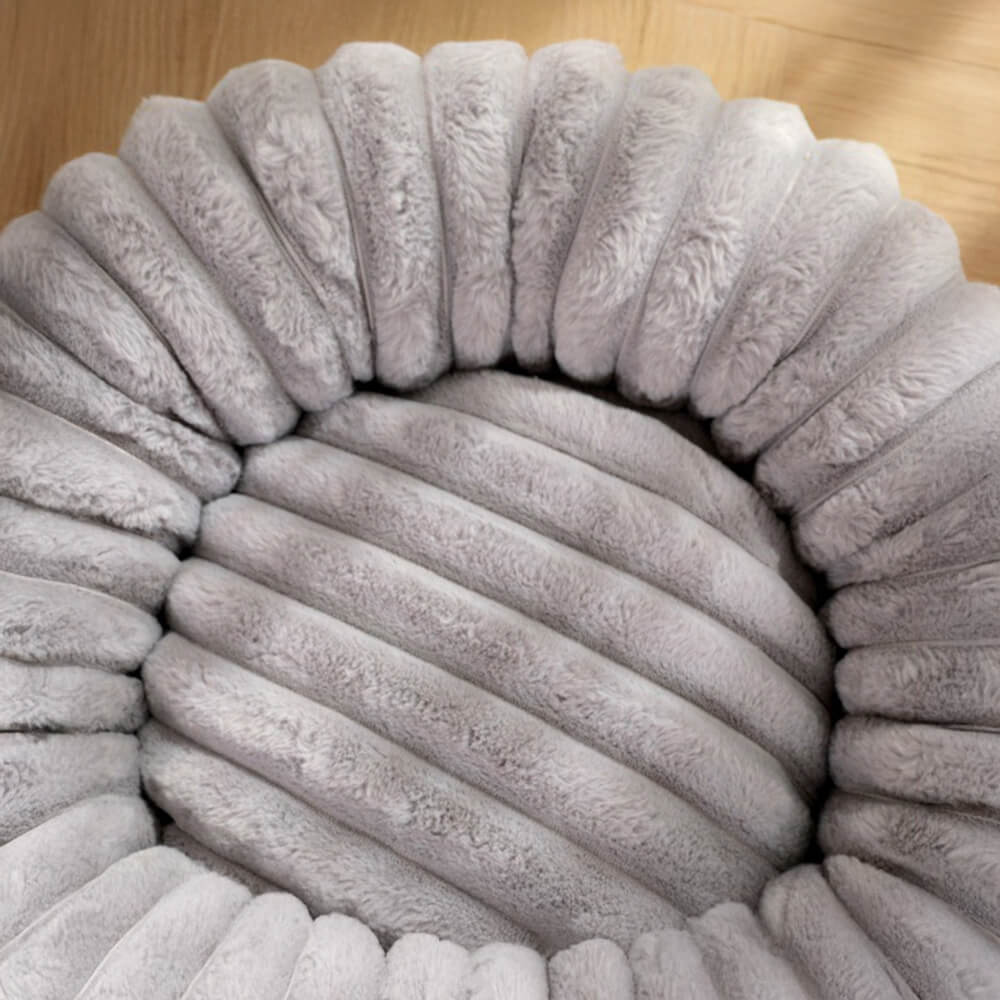 Ultra-Mjuk Donut Husdjursbädd Mysig Stödjande Plush Design