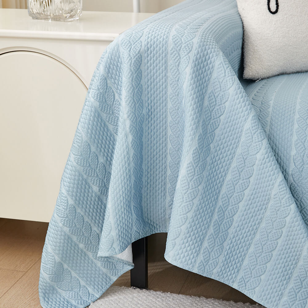 Vete Mönster Texturerad Kylning Is Silke Anti-Halk Sofföverdrag