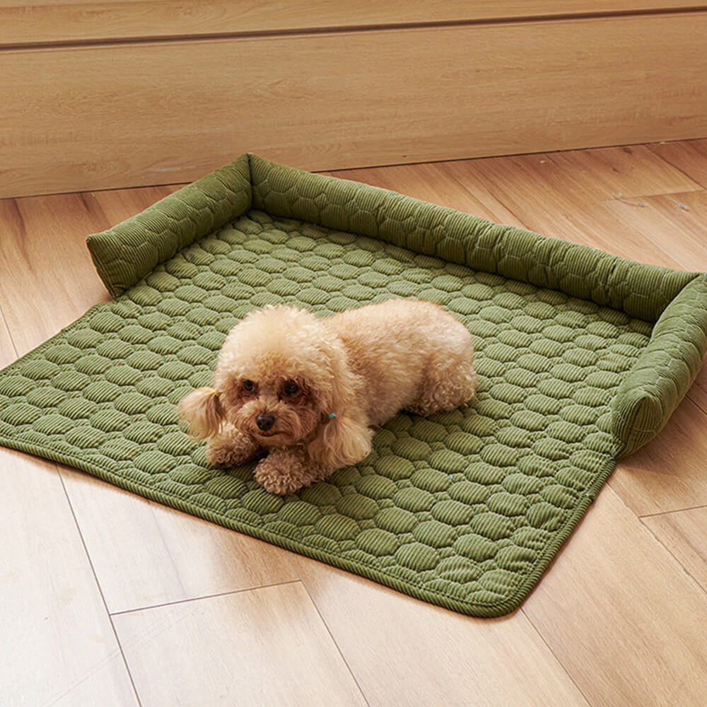 Ultrasoft pärlfleece hundmat quiltad tvättbar halkfri