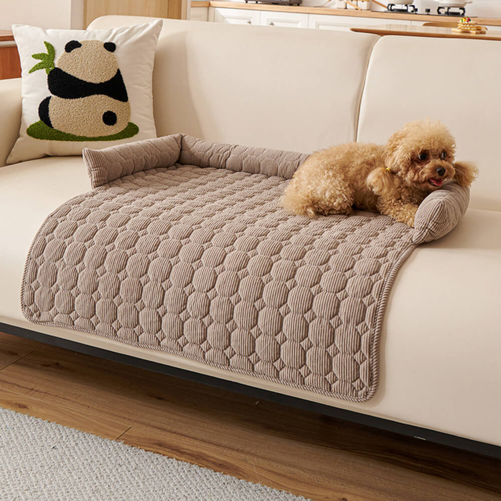 Ultrasoft pärlfleece hundmat quiltad tvättbar halkfri