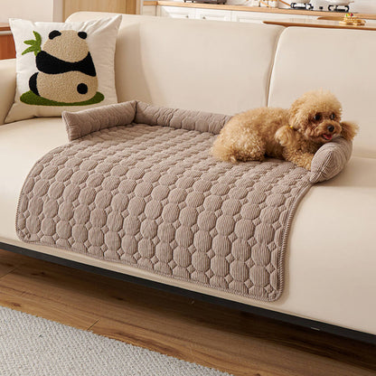 Ultrasoft pärlfleece hundmat quiltad tvättbar halkfri