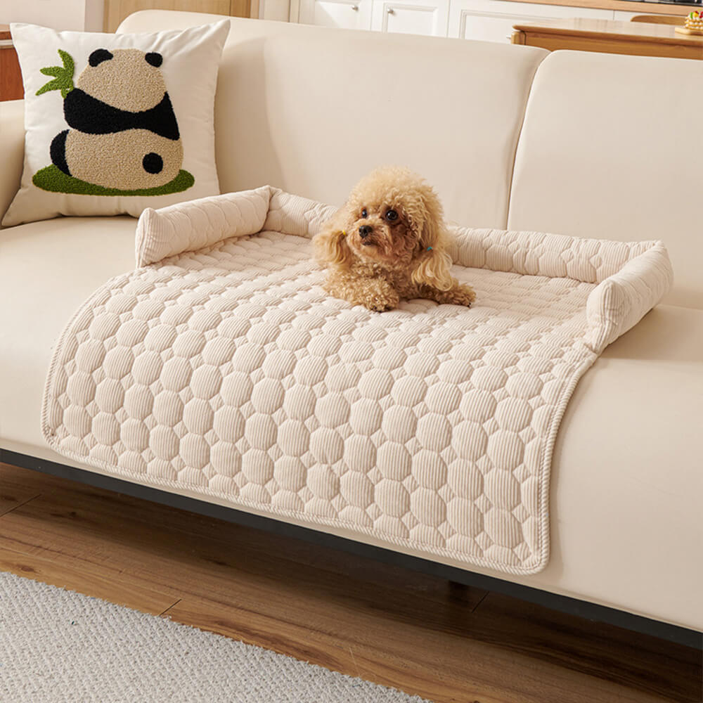 Ultrasoft pärlfleece hundmat quiltad tvättbar halkfri
