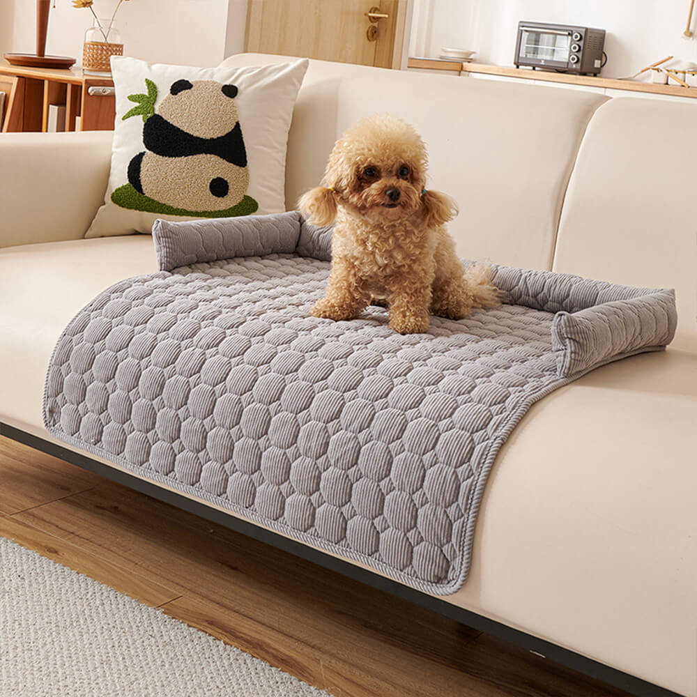 Ultrasoft pärlfleece hundmat quiltad tvättbar halkfri