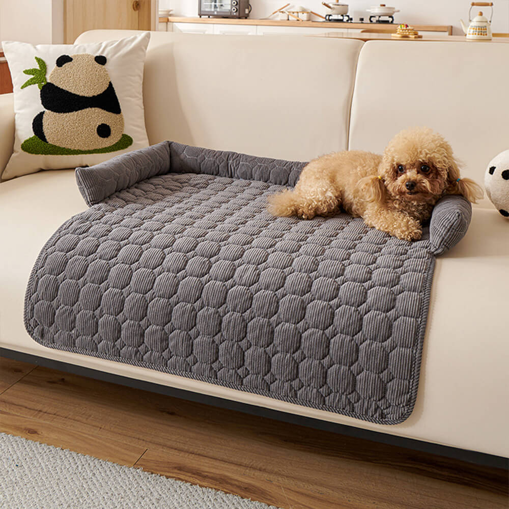 Ultrasoft pärlfleece hundmat quiltad tvättbar halkfri