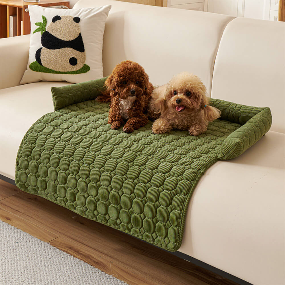 Ultrasoft pärlfleece hundmat quiltad tvättbar halkfri