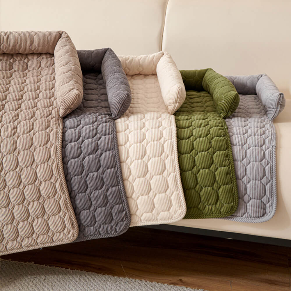 Ultrasoft pärlfleece hundmat quiltad tvättbar halkfri