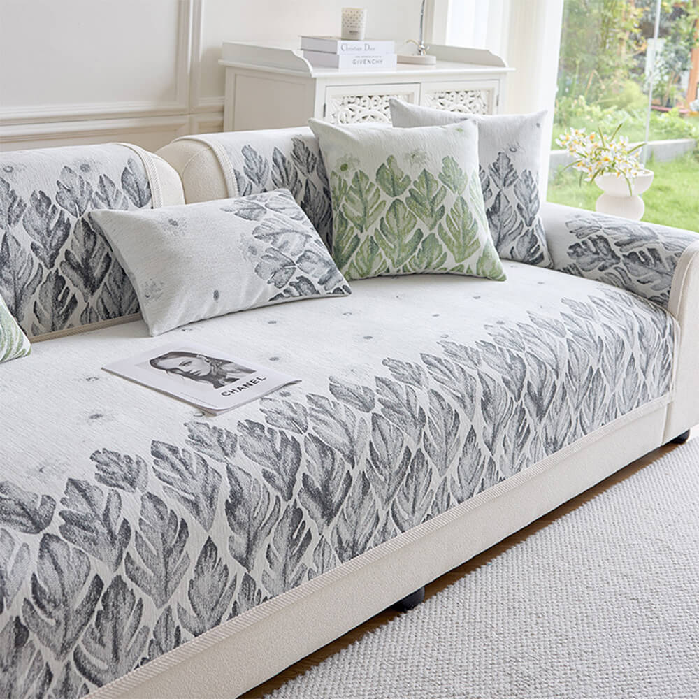 Chenille Romantisk Botanisk Design Bekväm Sofföverdrag