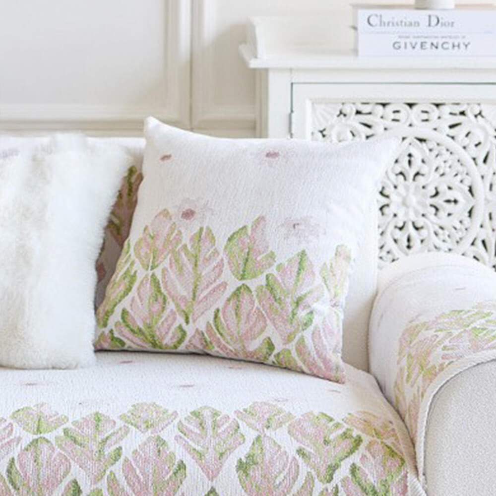 Chenille Romantisk Botanisk Design Bekväm Sofföverdrag