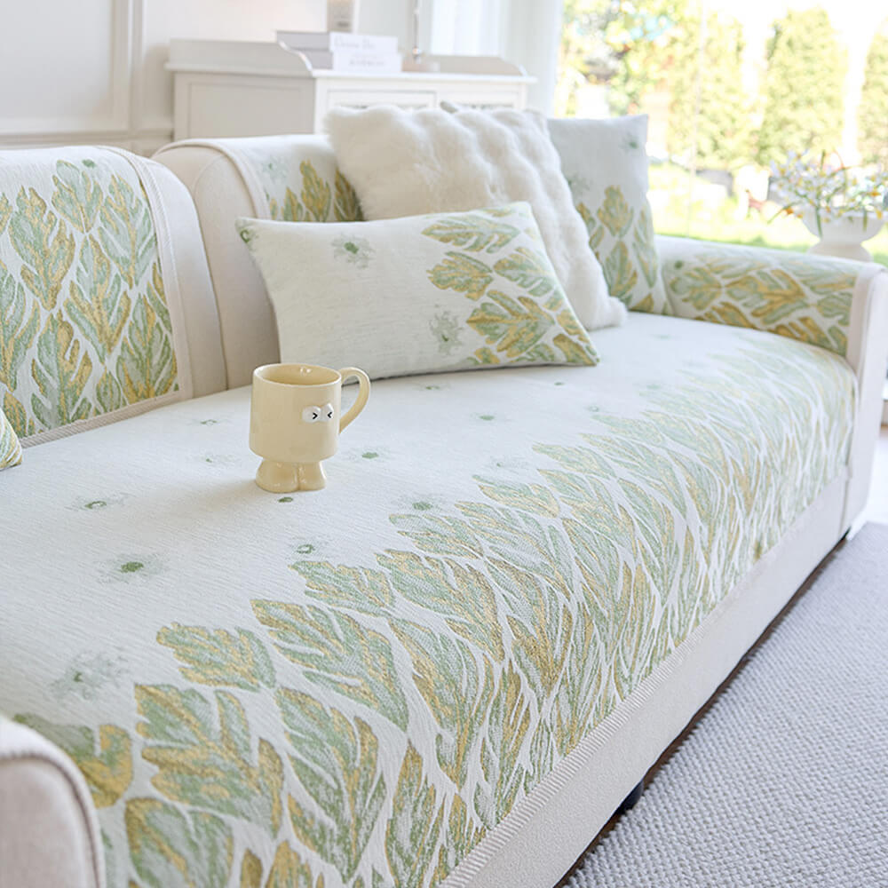 Chenille Romantisk Botanisk Design Bekväm Sofföverdrag