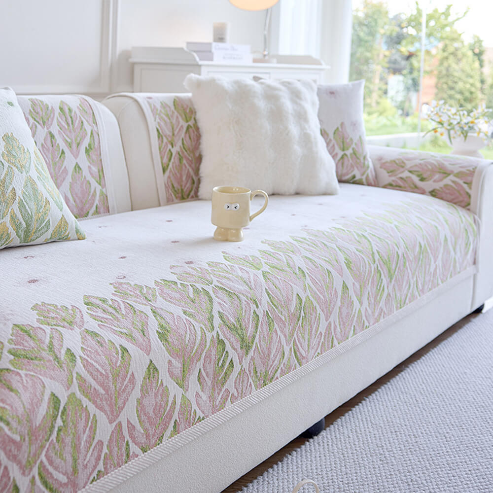 Chenille Romantisk Botanisk Design Bekväm Sofföverdrag