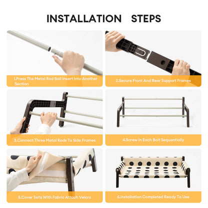 Polka Dot Frosted Suede Sommar Kyl Hundsäng Stilig Andningsbar