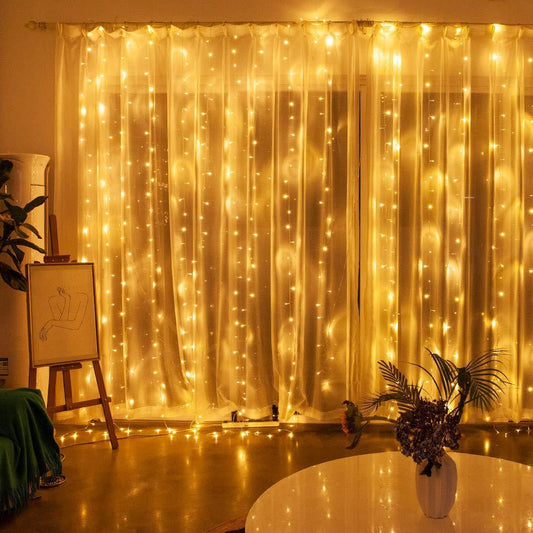 Royaleva Fairy Curtain Lights - Vattentålig med 8 Belysningslägen