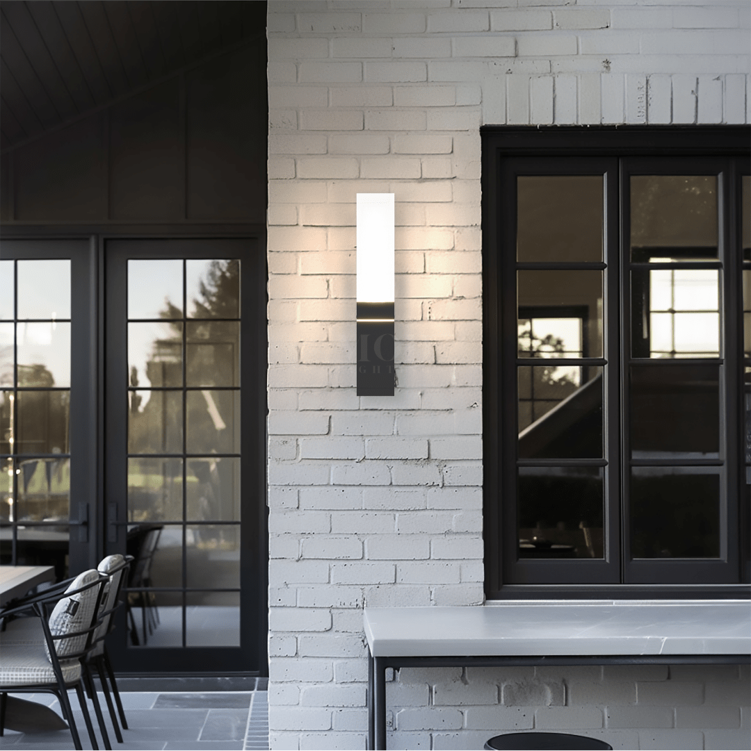 Utomhusvägglampa Modern Svart Aluminium Armatur