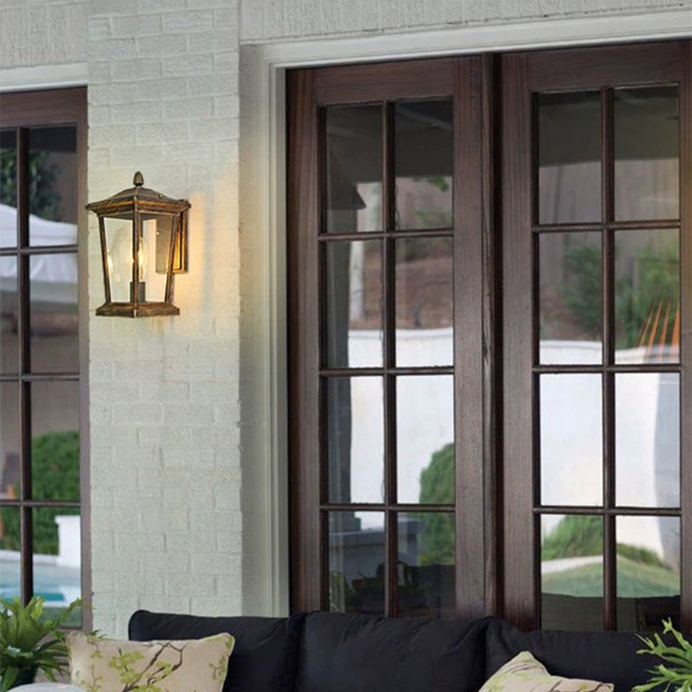 Lantgård Vattentät Glasskärm Utomhusvägglampa