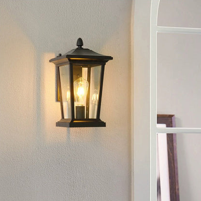 Lantgård Vattentät Glasskärm Utomhusvägglampa