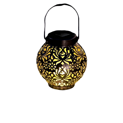 Hängande Solarlampa – Vattentät LED Pendellampa med Dekorativt Mönster