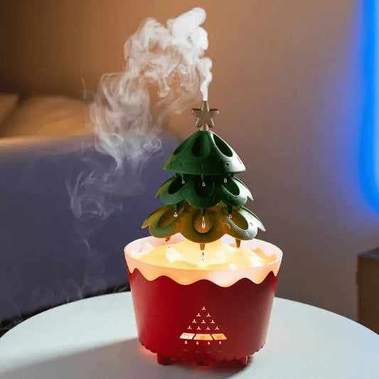 Julgran Aroma Diffuser med LED-belysning för festlig avkoppling