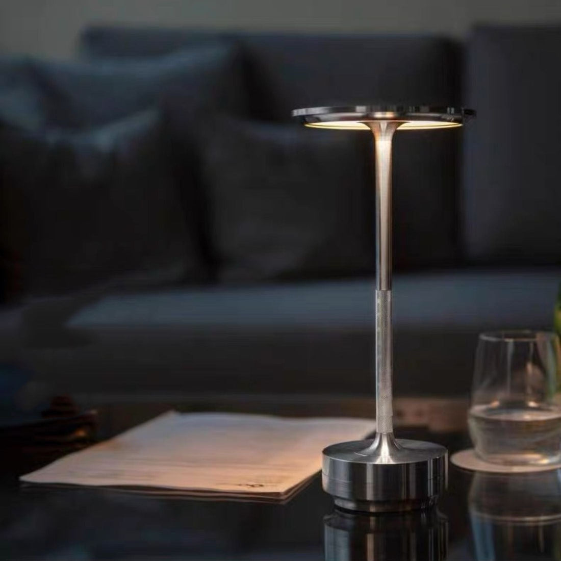 Fenna LED-bordslampa i japansk stil – Uppladdningsbar, Modern atmosfärbelysning