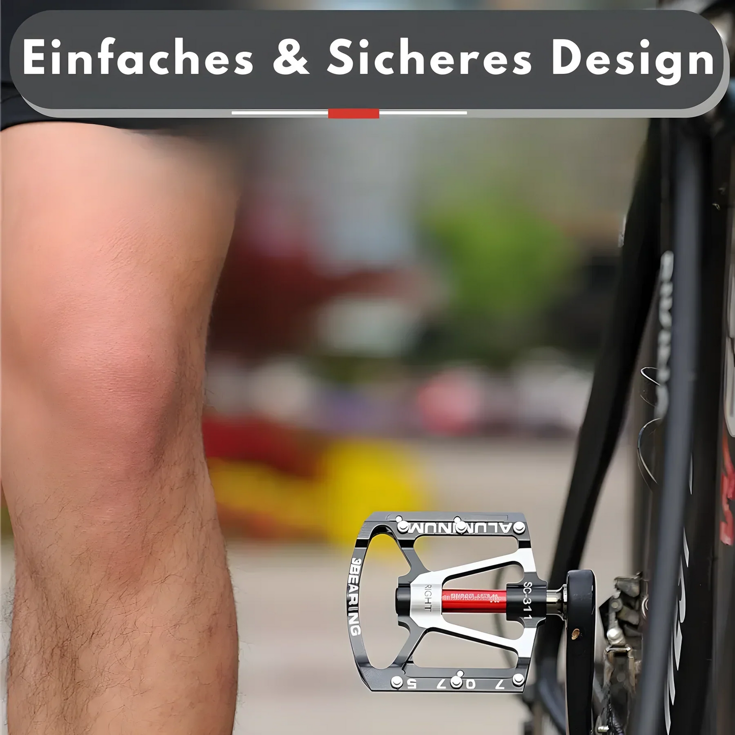 Robusta lätta aluminiumcykelpedaler med rutschfritt grepp