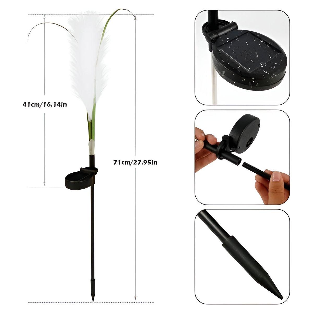 FiberGlow Light - Vattentät solcellsdriven rörbelysning för utomhusbruk