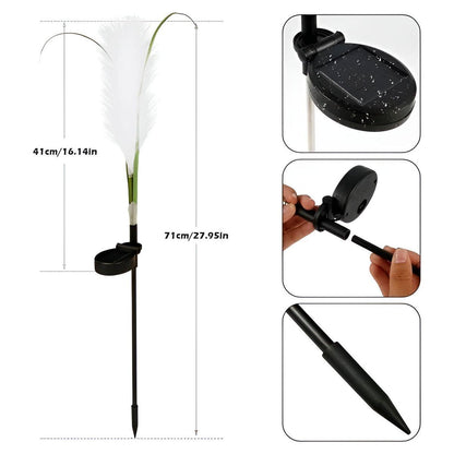 FiberGlow Light - Vattentät solcellsdriven rörbelysning för utomhusbruk