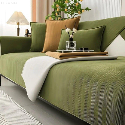 Sofföverdrag för L-form – Halkfritt mjukt soffskydd för komfort och stil