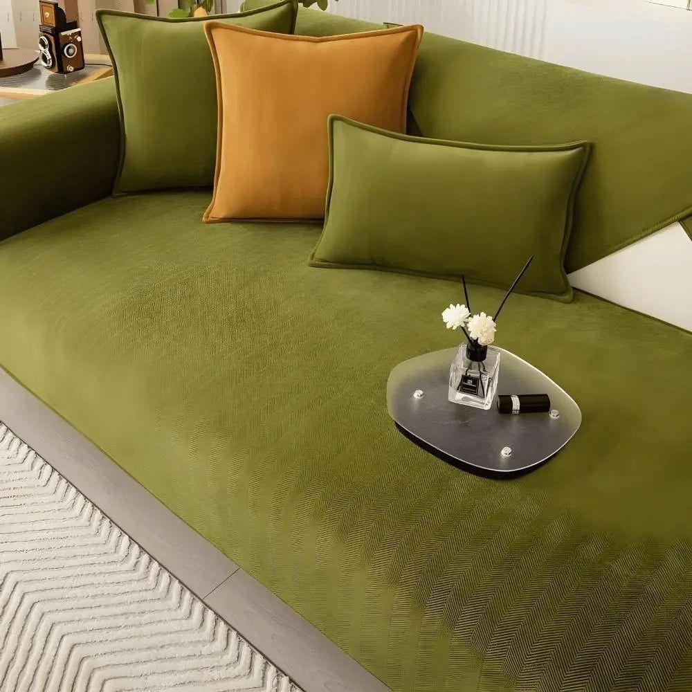Sofföverdrag för L-form – Halkfritt mjukt soffskydd för komfort och stil