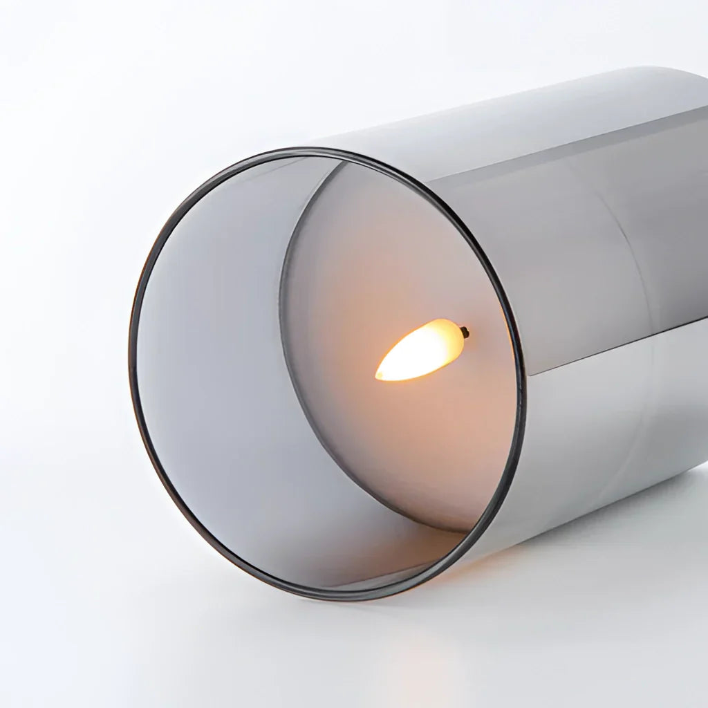 Flamlösa ljusset av glas med fjärrkontroll – 3-delat LED stumpenljusset