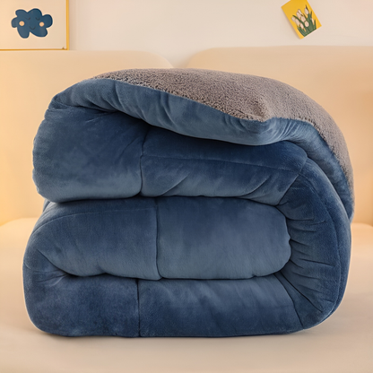 FleeceCozy Filt - Varm Köpsert Sherpa-Fleece-Filt