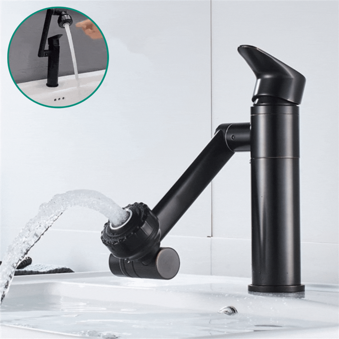 Flexispout - 360° flexibel kran med sprayfunktion för komfort vid handfat