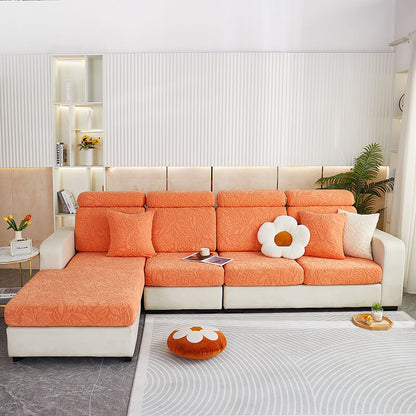 Blommig Sammet Stretch Hela Wrap Soffskydd Sofföverdrag