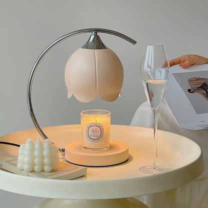 Bordslampa med ljusvaxsmältare