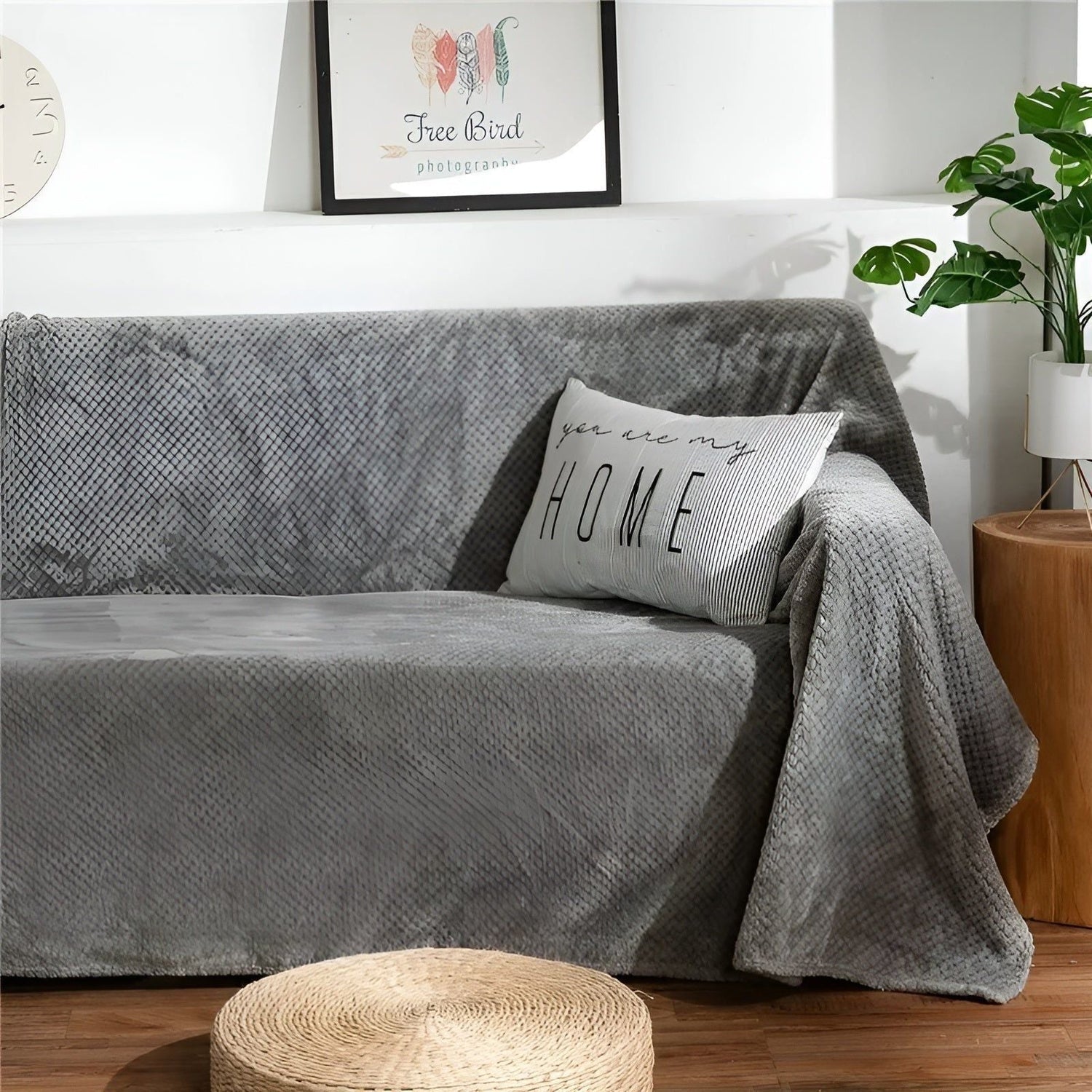 Mysig sofffilt – Extra tjock och mjuk | Kingsize-storlek för soffa eller säng