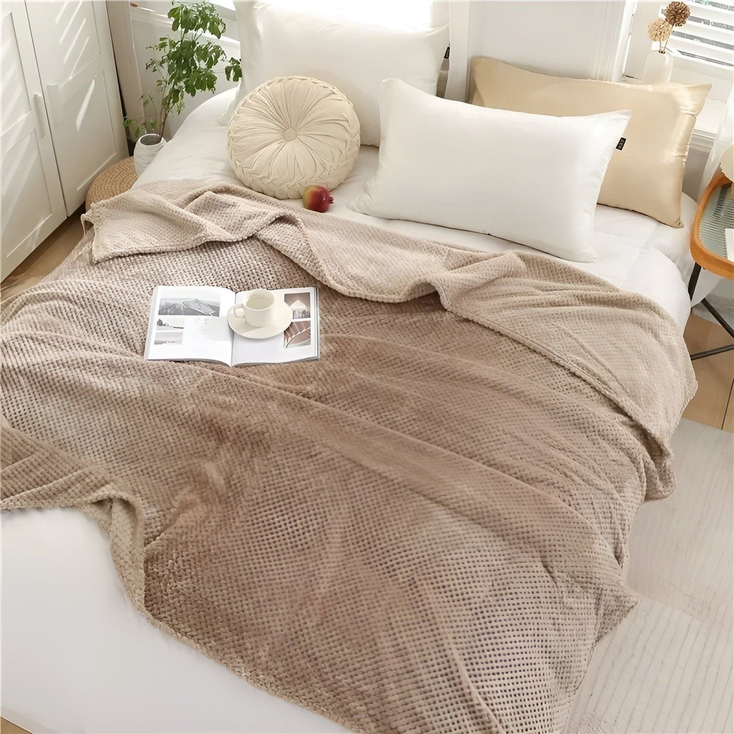 Mysig sofffilt – Extra tjock och mjuk | Kingsize-storlek för soffa eller säng