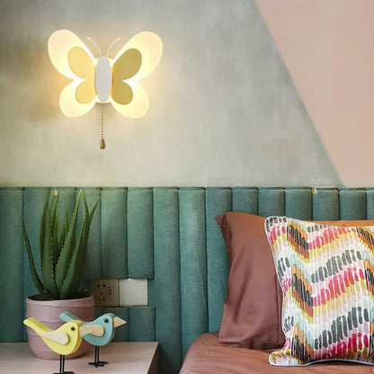LED-vägglampa med fjärilsmotiv – Dekorativ belysning för bostadsutrymmen