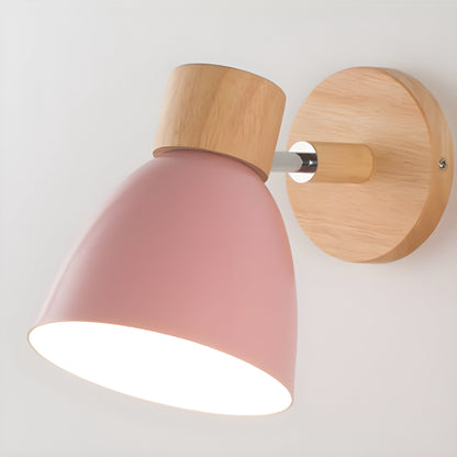 Trä Nordisk Vägglampa med Strömbrytare för Mysigt Sovrum