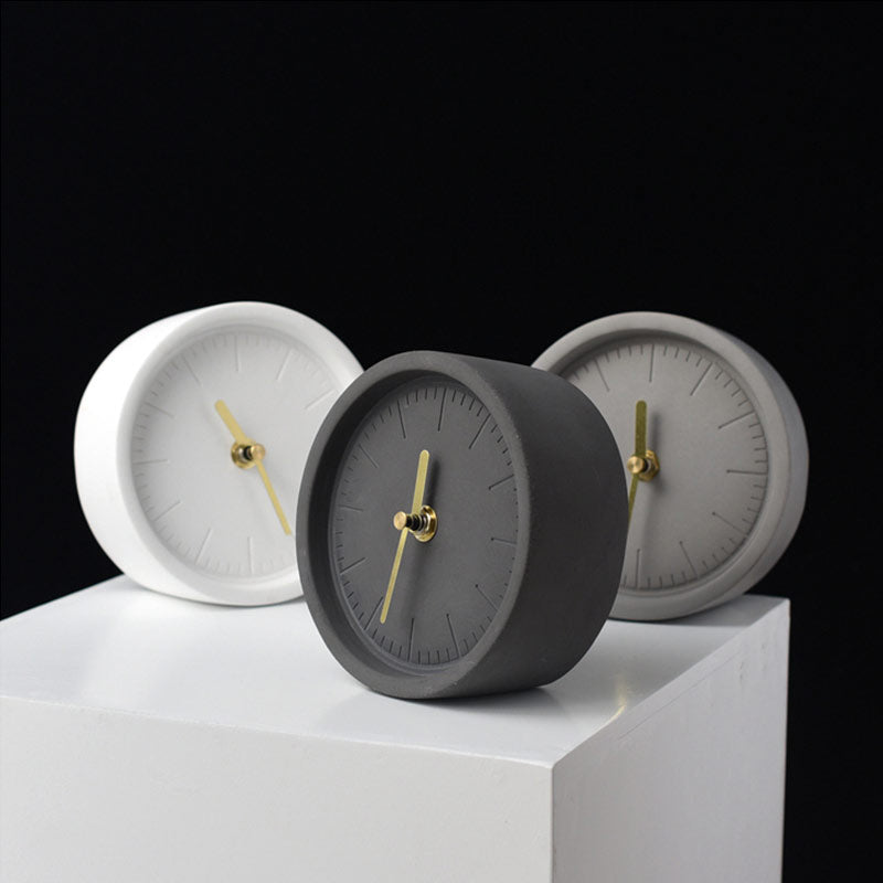Lyxig cementväggklocka med minimalistisk design
