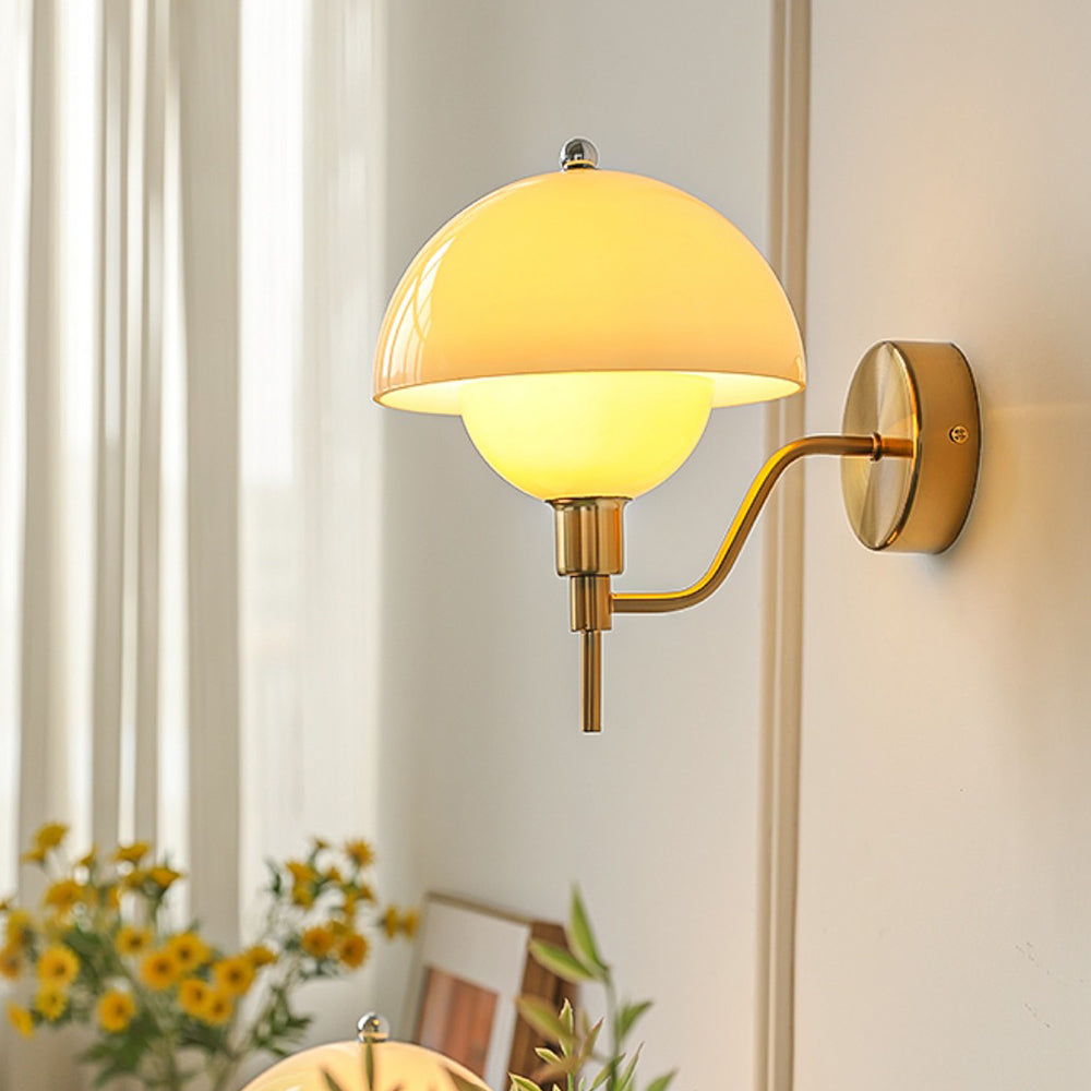 Fransk Svamp Glas Vägglampa