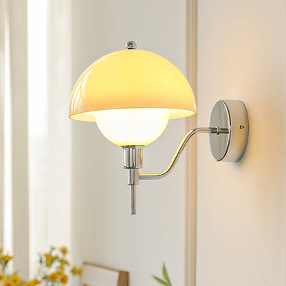 Fransk Svamp Glas Vägglampa