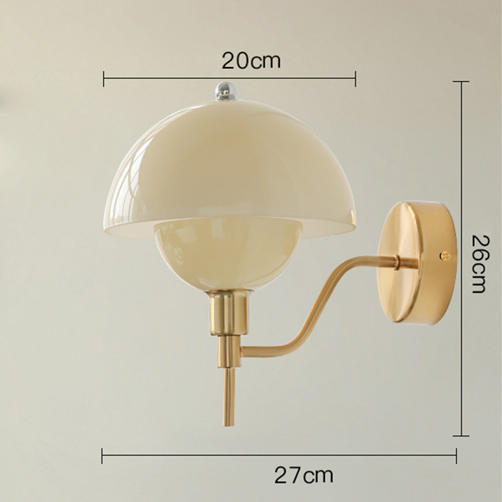 Fransk Svamp Glas Vägglampa