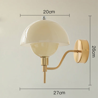 Fransk Svamp Glas Vägglampa