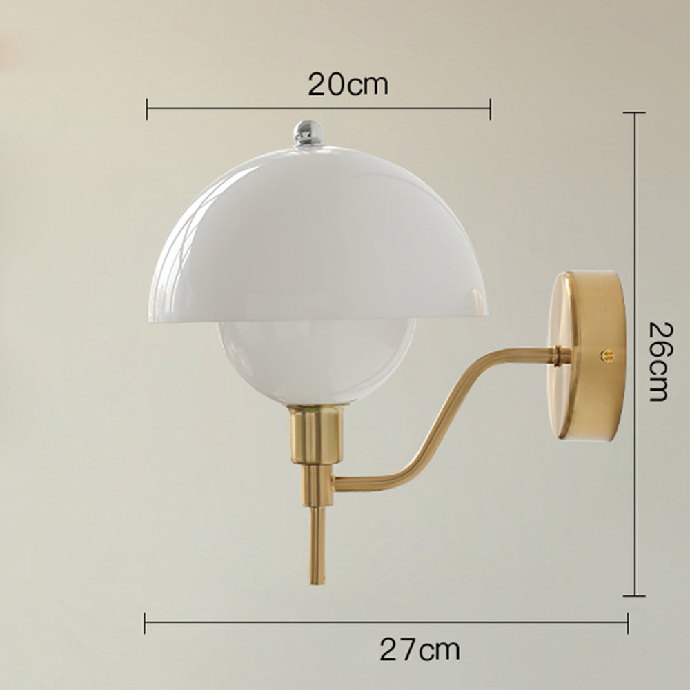 Fransk Svamp Glas Vägglampa